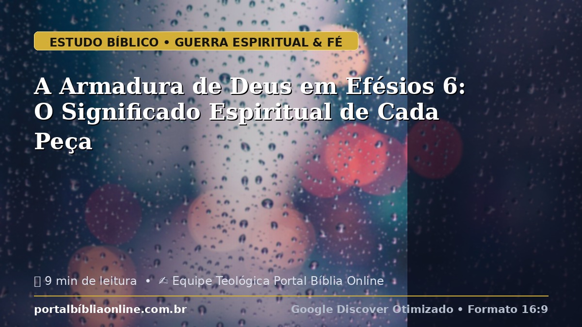 A Armadura de Deus em Efésios 6: O Significado Espiritual de Cada Peça